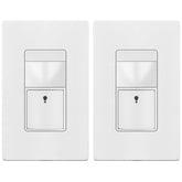 TOPGREENER TDOS5-JM-W motion sensor switch front view for automatic lighting