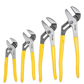 Topline tongue and groove pliers set with dipped handles in 12-inch size for secure grip.