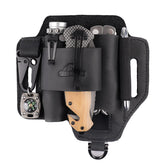 Topstache leather multitool sheath close-up stitching for durability and style
