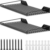 TORACK 2-pack wall shelves front view showing space-saving design