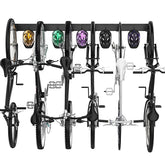 TORACK bike storage rack assembled on wall saves floor space for bikes.