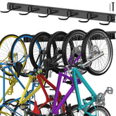 TORACK bike storage rail interlock system enables flexible, space-saving wall mounting.
