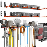 TORACK garden tool organizer mounted on wall keeps tools neatly organized and accessible