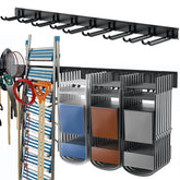 TORACK tool storage rack wall-mount close-up shows sturdy steel and easy snap-hook usability.