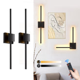 Torchlet battery wall sconce with rotatable tubes for flexible lighting angles.