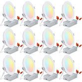 Torchstar 12-pack 6-inch LED downlight packshot for versatile recessed lighting in kitchens and baths