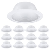 TORCHSTAR 12-pack 6-inch classic white trim for recessed lights.