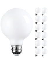 Torchstar 12-pack G25 globe bulbs with dimmable LED for versatile bathroom lighting