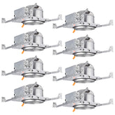 TORCHSTAR 8-pack 6-inch recessed housing for energy-efficient ceiling lighting.
