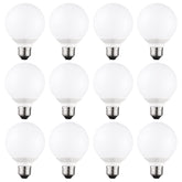 TorchStar G25 LED bulbs 12-pack front view for vanity lighting and energy savings
