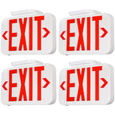 TORCHSTAR LED exit sign, front view with double-faced arrows for clear emergency direction.