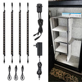 TORCHSTAR LED Safe Lighting Kit with four bars brightens under-cabinet spaces.