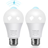 Torkase 13W motion-sensor LED bulb lights porch at night for safer entry