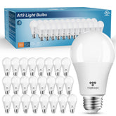 Torkase 9W LED A19 bulb, frosted finish, 800 lm for bright, cozy living spaces.