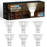 Torkase GU10 LED bulb 2700K spotlight provides warm ambient lighting for living rooms.