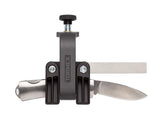 Tormek SVM-00 small knife holder securely grips tiny blades for precise sharpening.