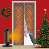 TORRAMI magnetic thermal door curtain, front view, showcasing full-frame coverage and easy magnet access.