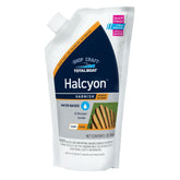 TotalBoat Halcyon amber gloss finish poured on a boat deck to show grain and protection