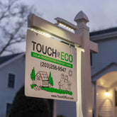 Touch Of ECO LiteAgent Pro solar rectangle light, front view, bright sign illumination.