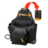 ToughBuilt Cliptech pouch front view shows durable construction for daily professional use.