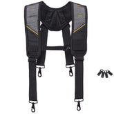 ToughBuilt ClipTech Series pro padded suspenders with adjustable straps offer all-day comfort.