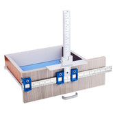 Tourace cabinet hardware jig quick-release block enables fast setup for precise drilling.
