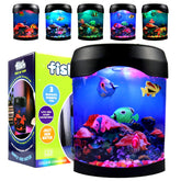 Toycol Fake Fish Lamp front view with color-changing LEDs for ambient decor.