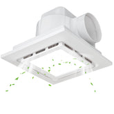 TOYOUSEA bathroom exhaust fan with light panel provides bright illumination and efficient ventilation.