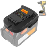 TPDL adapter enables Ridgid 18V battery use in DeWalt 20V tools for cross-brand power.