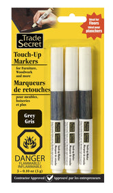 Trade Secret trio touch-up grey trends marker set provides easy coverage for nicks on furniture.
