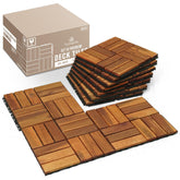 Tranquillo interlocking deck tiles in 12x12 size for quick patio upgrades.