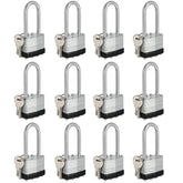 Travate keyed alike padlocks with a 40 mm wide body for secure storage units.