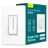 TREATLIFE smart dimmer switch front view showing compact single-gang design