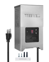 Treewell 300W transformer front view with durable stainless steel housing for outdoors