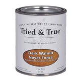 Tried & True Dark Walnut bottle pour shows smooth, even finish potential.