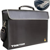 TRIKTON fireproof bag XXL front view with high-visibility trim for quick locating.