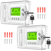 TRJ thermostat lock box front view for secure wall mounting in homes