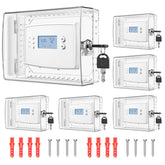 TRJ thermostat lock box with secure lock prevents tampering and unauthorized adjustments.