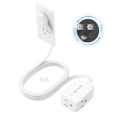TROND 360° rotating flat plug enables tight-space outlet access and flexible placement