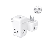 TROND multi-plug-outlet-extender with 360°-rotating-plug for tight spaces.