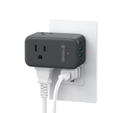 TROND Multi Plug Outlet Extender with rotating plug fits tight corners for easy charging