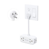 TROND Outlet Extender with flat plug and four sockets for space-saving setup