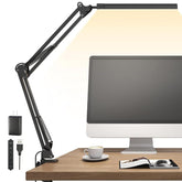 TROPICALTREE LED desk lamp with clip-on arm provides precise study lighting