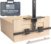 True Position Tools original cabinet hardware jig for precise knob placement on cabinets.