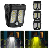 Tryme small solar light clipped to a fence for easy night visibility.