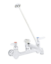 T&S Brass service sink faucet wall-mount with 8-center design for reliable prep.