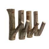 Tsnamay 4-piece real wood branch hook for rustic wall organization.