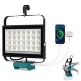 T-SUN 100W LED work light front view showing bright flood coverage
