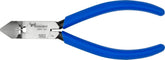 Tsunoda KBN-125 cable tie cutter in angled view shows precise flush cuts for tidy cable management.