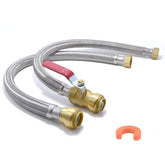 TT FLEX 24-inch water heater connector with braided hose for flexible, space-saving installs
